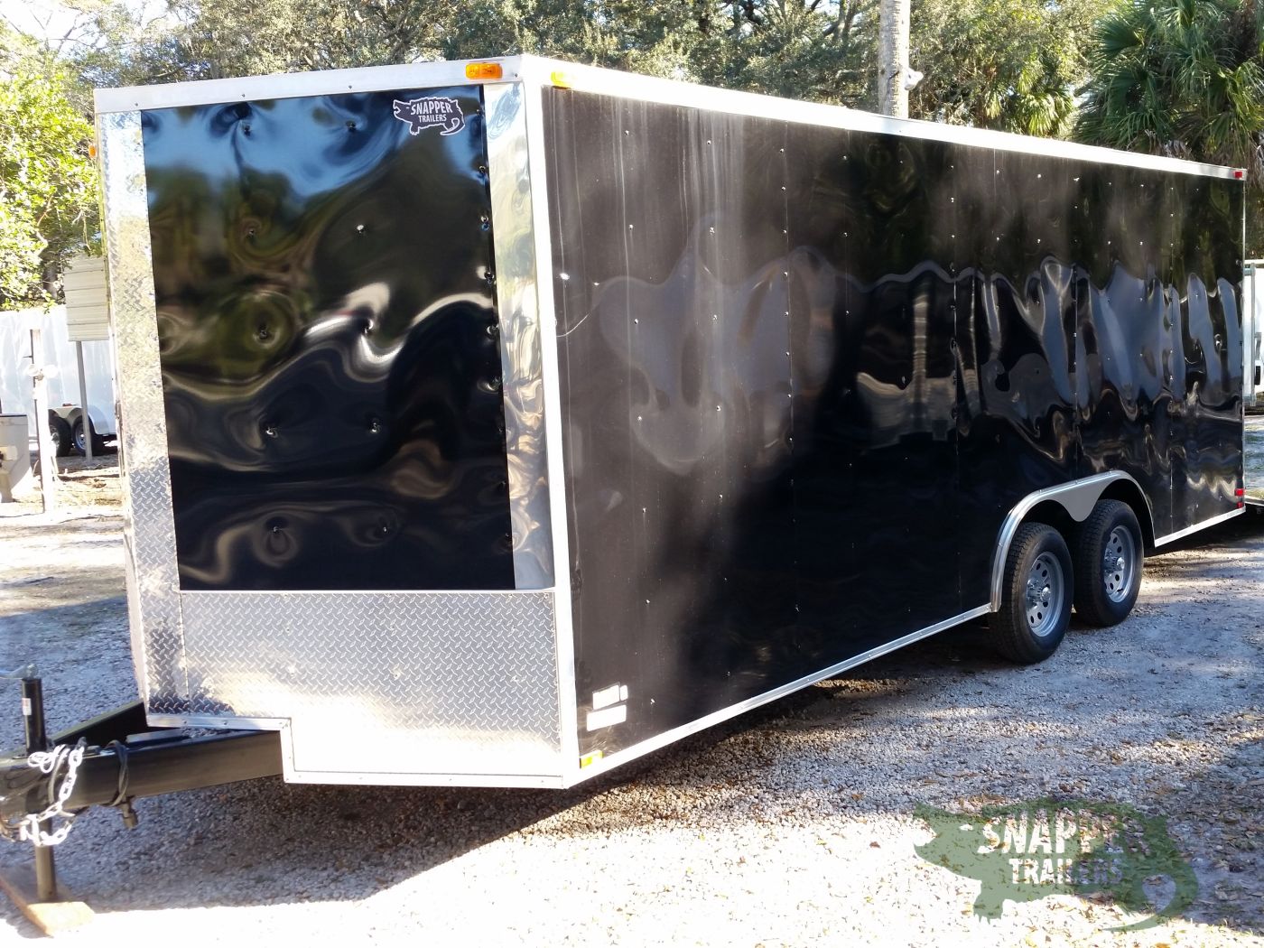 Quality Cargo 8.5x20 TA Trailer - Black, Ramp, Side Door, and D-Rings - Image 2