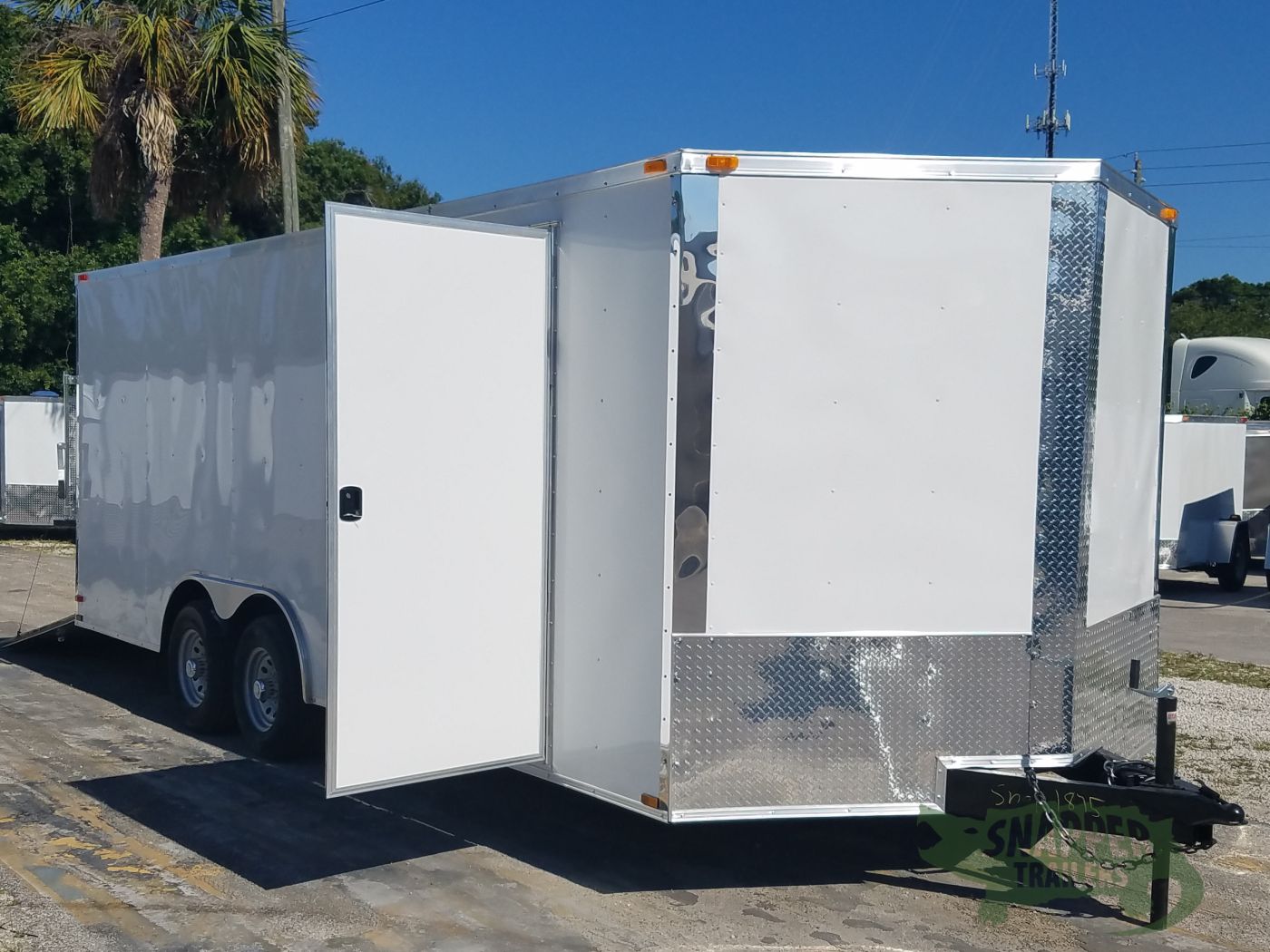 Quality Cargo 8.5x20 TA Trailer - White, Ramp, Side Door, D-Rings, 5K Axles, and Radials - Image 12