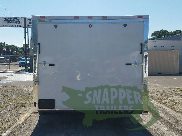 Quality Cargo 8.5x20 TA Trailer - White, Ramp, Side Door, D-Rings, 5K Axles, and Radials - Image 7