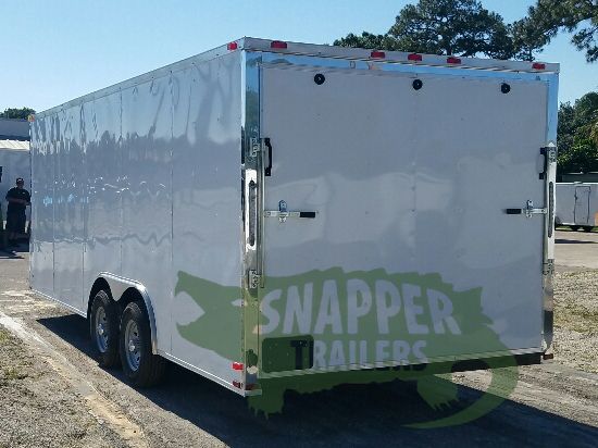 Quality Cargo 8.5x20 TA Trailer - White, Ramp, Side Door, D-Rings, 5K Axles, and Radials - Image 5