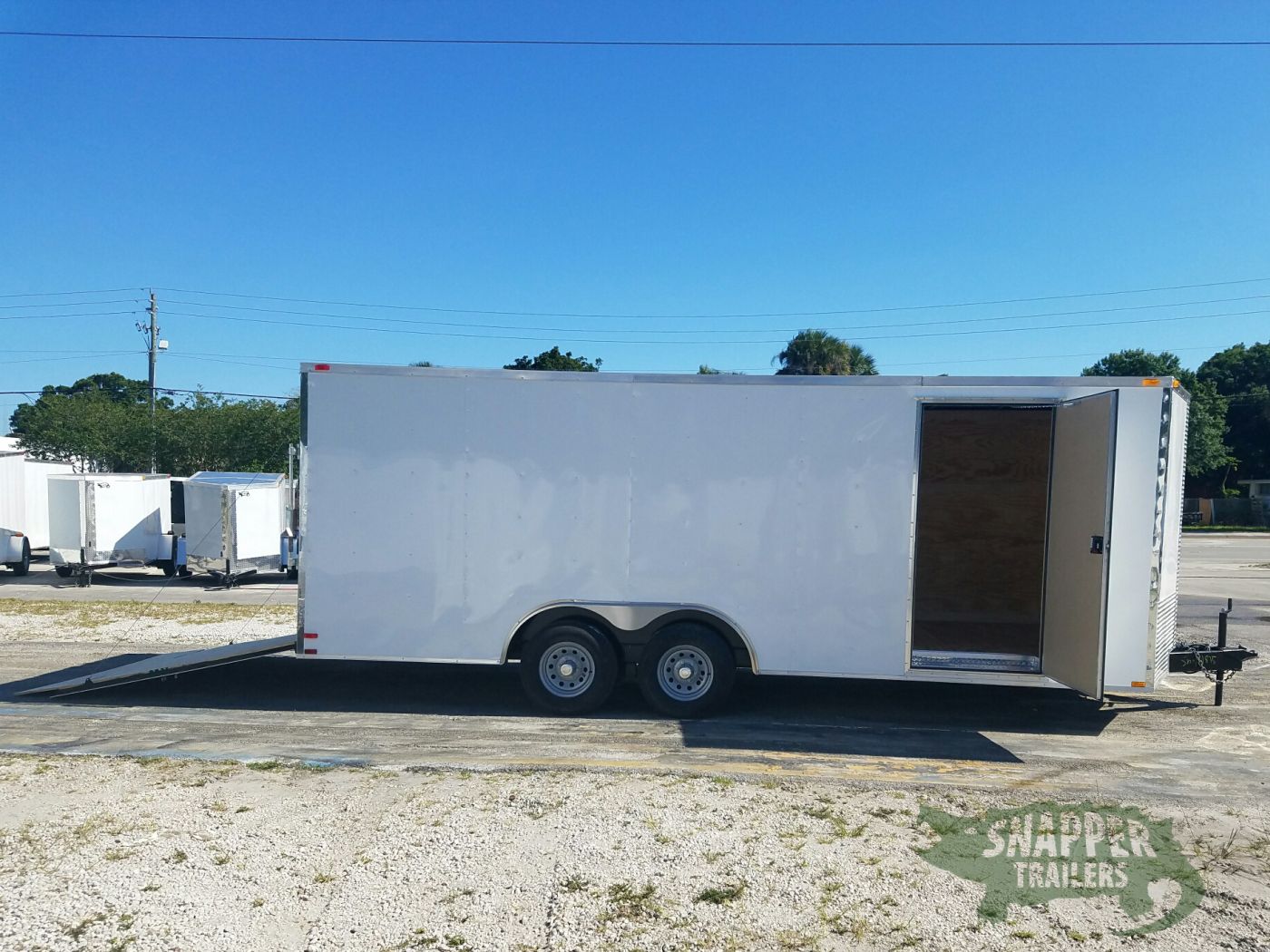 Quality Cargo 8.5x20 TA Trailer - White, Ramp, Side Door, D-Rings, 5K Axles, and Radials - Image 10