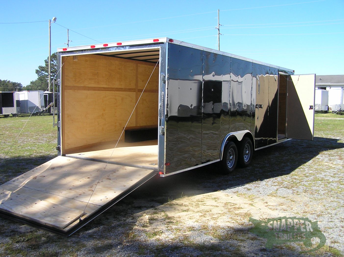 Quality Cargo 8.5x24 TA Trailer - Black, Ramp, Side Door, D-Rings, and 5K Axles - Image 8