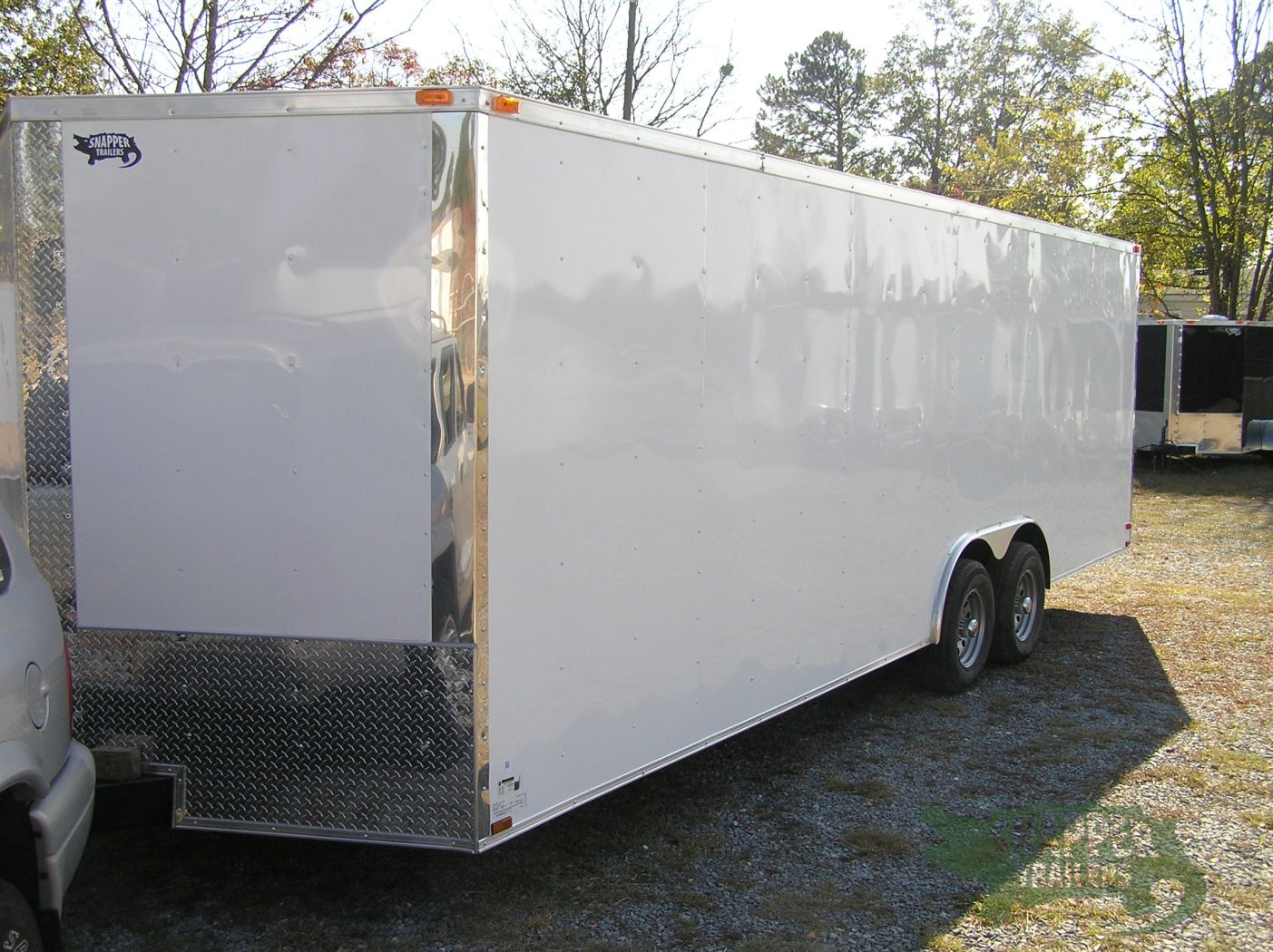 Quality Cargo 8.5x24 TA Trailer - White, Ramp, Side Door, D-Rings, 5K Axles, and Radials - Image 2