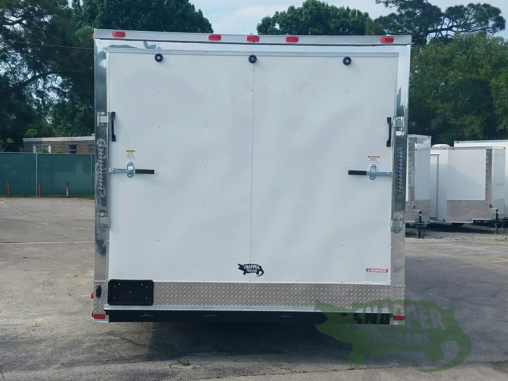 Quality Cargo 8.5x24 TA Trailer - White, Ramp, Side Door, D-Rings, 5K Axles, Extra Height - Image 7