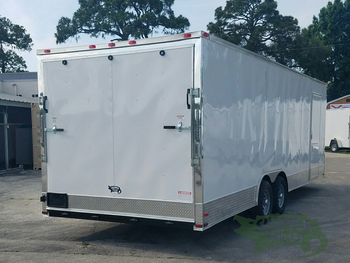 Quality Cargo 8.5x24 TA Trailer - White, Ramp, Side Door, D-Rings, 5K Axles, Extra Height - Image 9