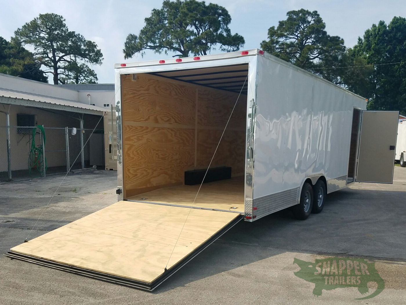 Quality Cargo 8.5x24 TA Trailer - White, Ramp, Side Door, D-Rings, 5K Axles, Extra Height - Image 8