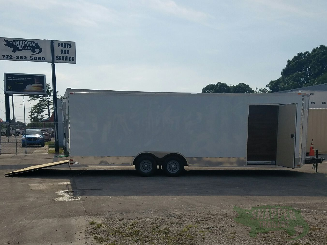 Quality Cargo 8.5x24 TA Trailer - White, Ramp, Side Door, D-Rings, 5K Axles, Extra Height - Image 10