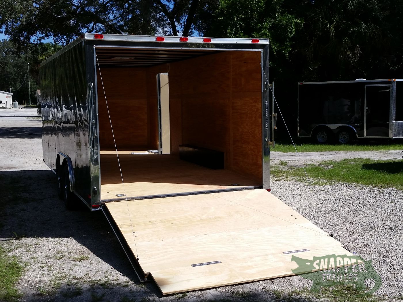 Quality Cargo 8.5x20 TA Trailer - Black, Ramp, Side Door, D-Rings, 5K Axles, and Radials - Image 3