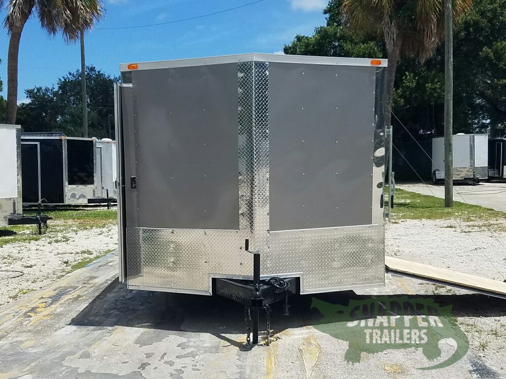 Quality Cargo 8.5x20 TA Trailer - Pewter, Ramp, Side Door, D-Rings, 5K Axles, Radials, Side Ramp - Image 15