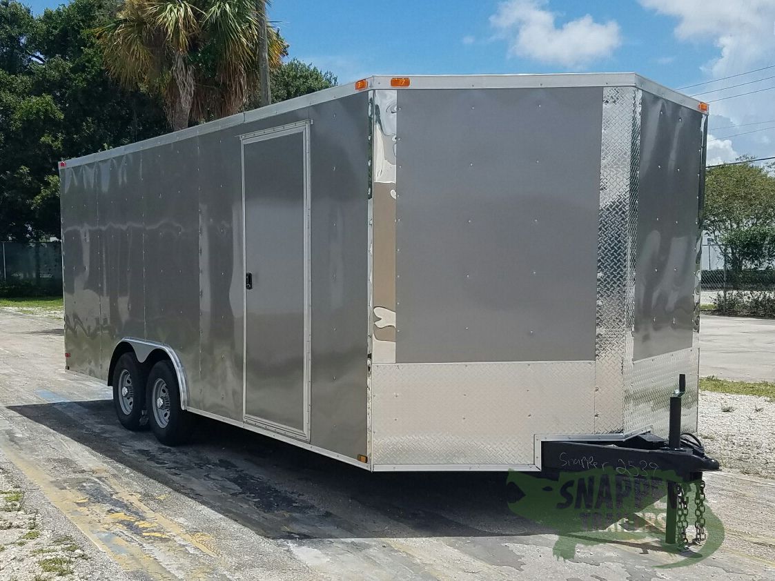 Quality Cargo 8.5x20 TA Trailer - Pewter, Ramp, Side Door, D-Rings, 5K Axles, Radials, Side Ramp - Image 16