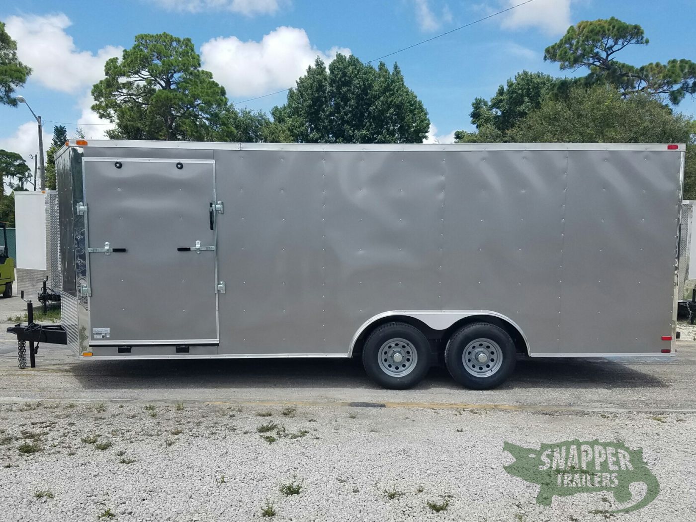 Quality Cargo 8.5x20 TA Trailer - Pewter, Ramp, Side Door, D-Rings, 5K Axles, Radials, Side Ramp - Image 5