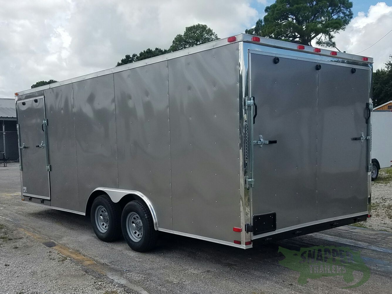 Quality Cargo 8.5x20 TA Trailer - Pewter, Ramp, Side Door, D-Rings, 5K Axles, Radials, Side Ramp - Image 7