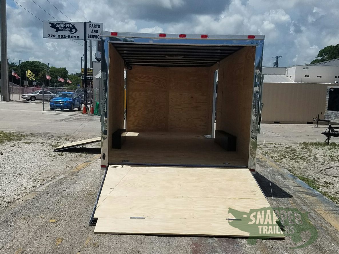 Quality Cargo 8.5x20 TA Trailer - Pewter, Ramp, Side Door, D-Rings, 5K Axles, Radials, Side Ramp - Image 8