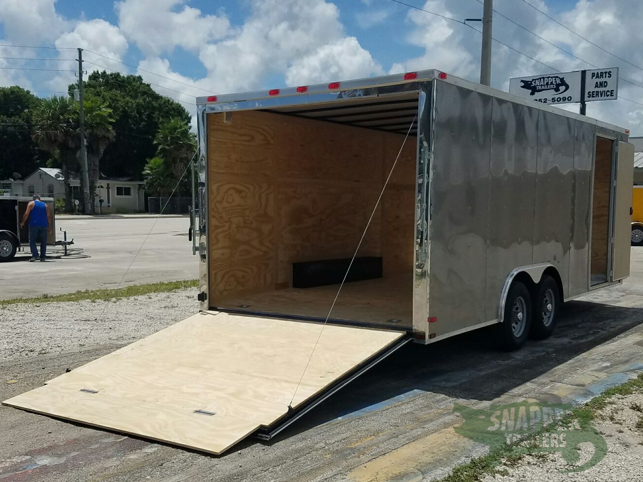 Quality Cargo 8.5x20 TA Trailer - Pewter, Ramp, Side Door, D-Rings, 5K Axles, Radials, Side Ramp - Image 10