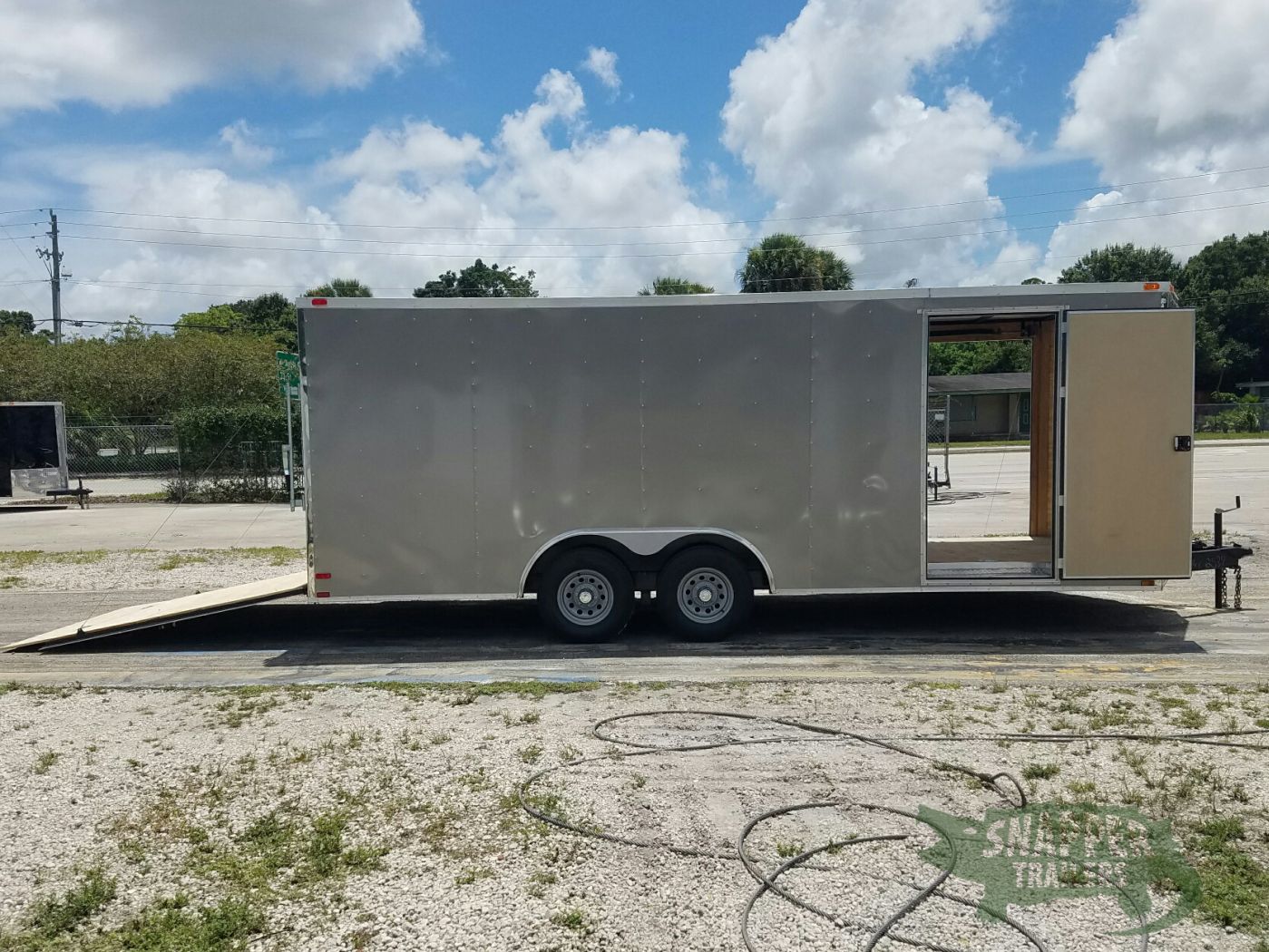 Quality Cargo 8.5x20 TA Trailer - Pewter, Ramp, Side Door, D-Rings, 5K Axles, Radials, Side Ramp - Image 12