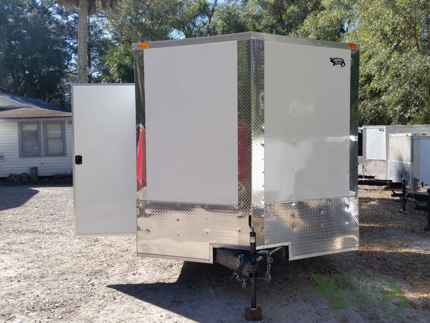 Quality Cargo 8.5x20 TA Trailer - White, Ramp, Side Door, D-Rings, 5K Axles, Radials, Extra Height - Image 11