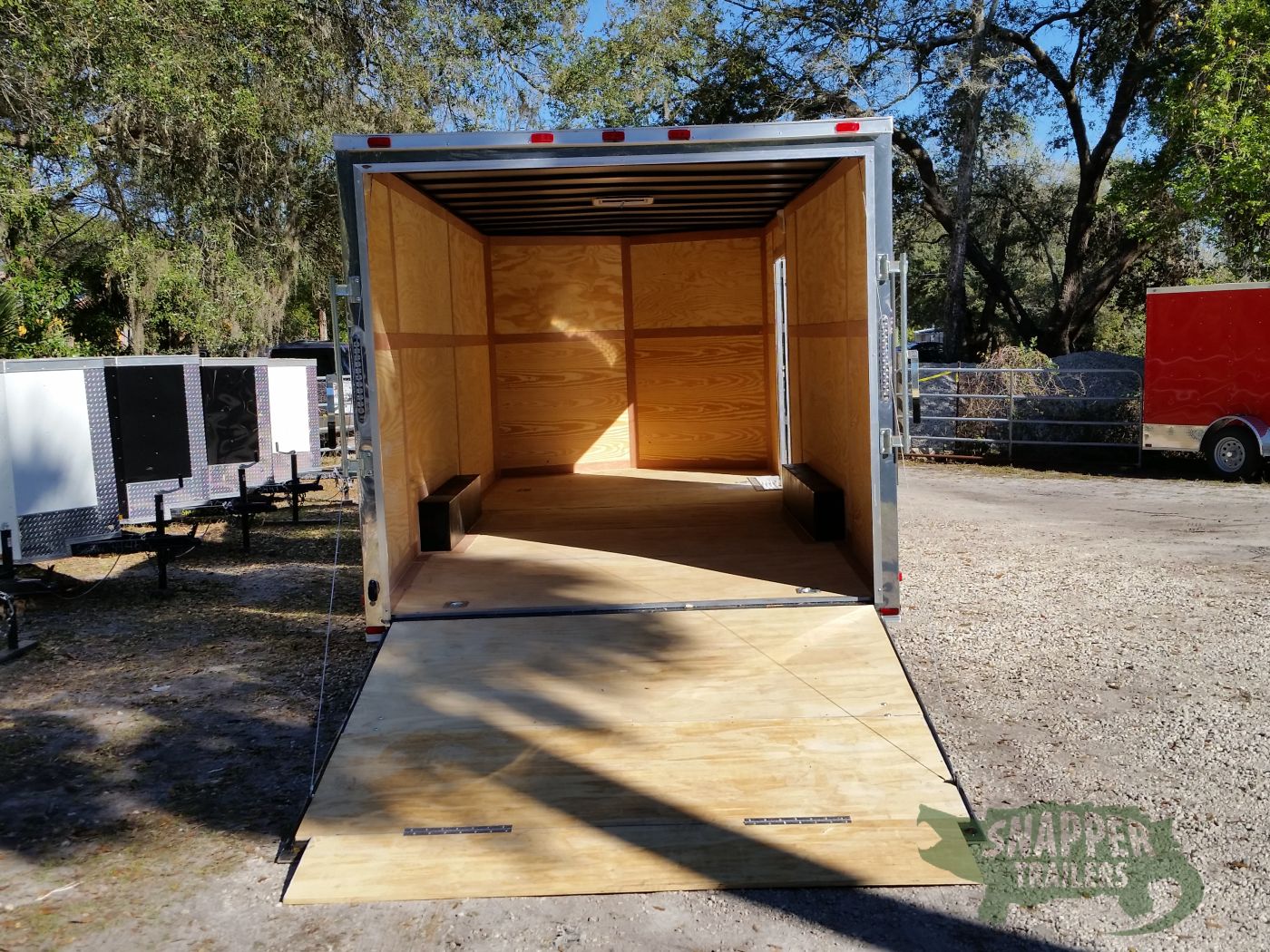 Quality Cargo 8.5x20 TA Trailer - White, Ramp, Side Door, D-Rings, 5K Axles, Radials, Extra Height - Image 6
