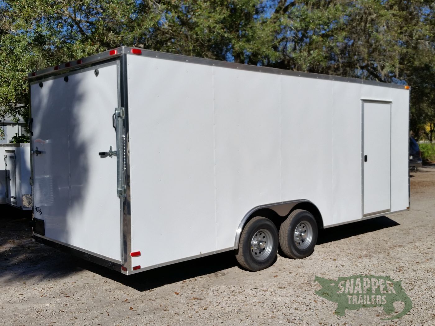 Quality Cargo 8.5x20 TA Trailer - White, Ramp, Side Door, D-Rings, 5K Axles, Radials, Extra Height - Image 9