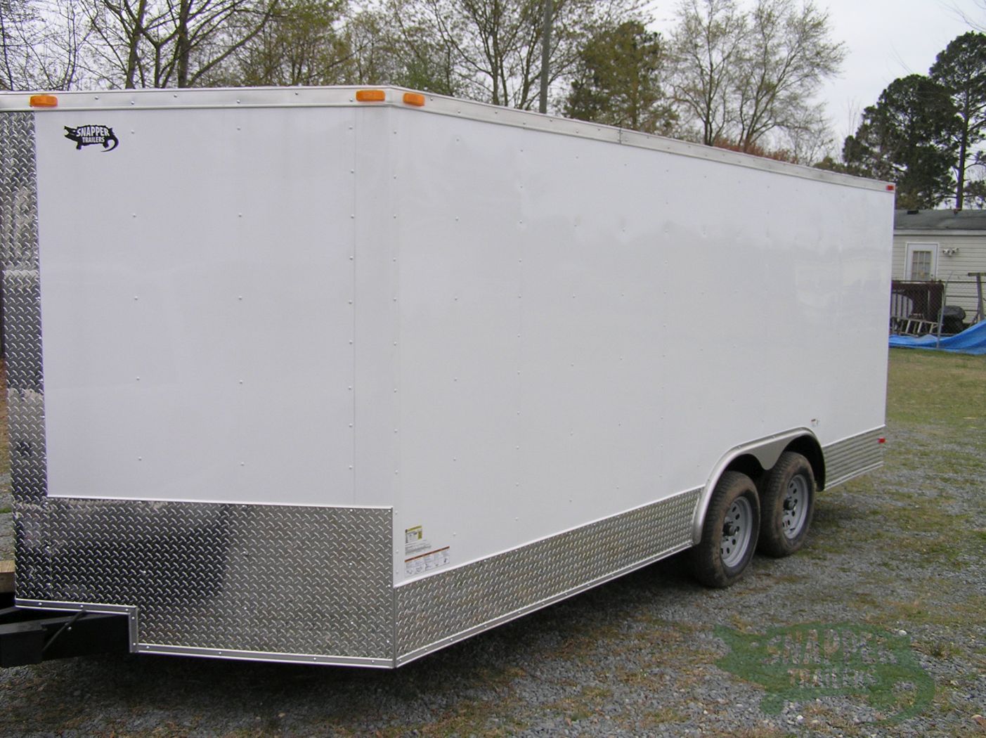 South Georgia Cargo 8.5x18 TA Trailer - White, Ramp, Side Door, ATP Trim - Image 2