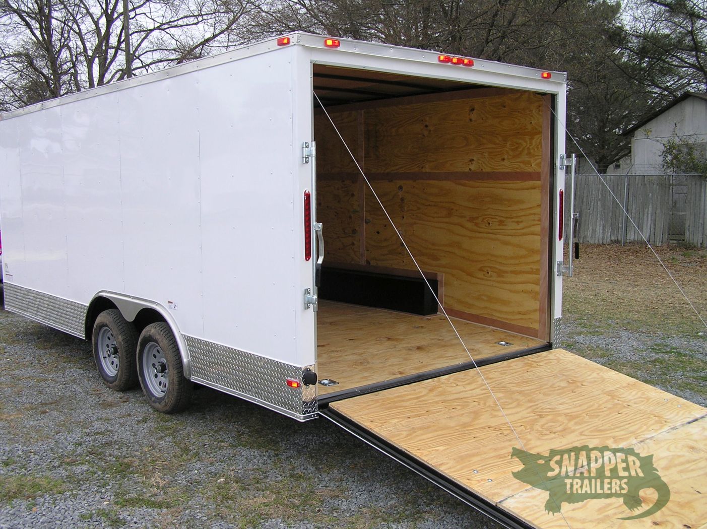 South Georgia Cargo 8.5x18 TA Trailer - White, Ramp, Side Door, ATP Trim - Image 4