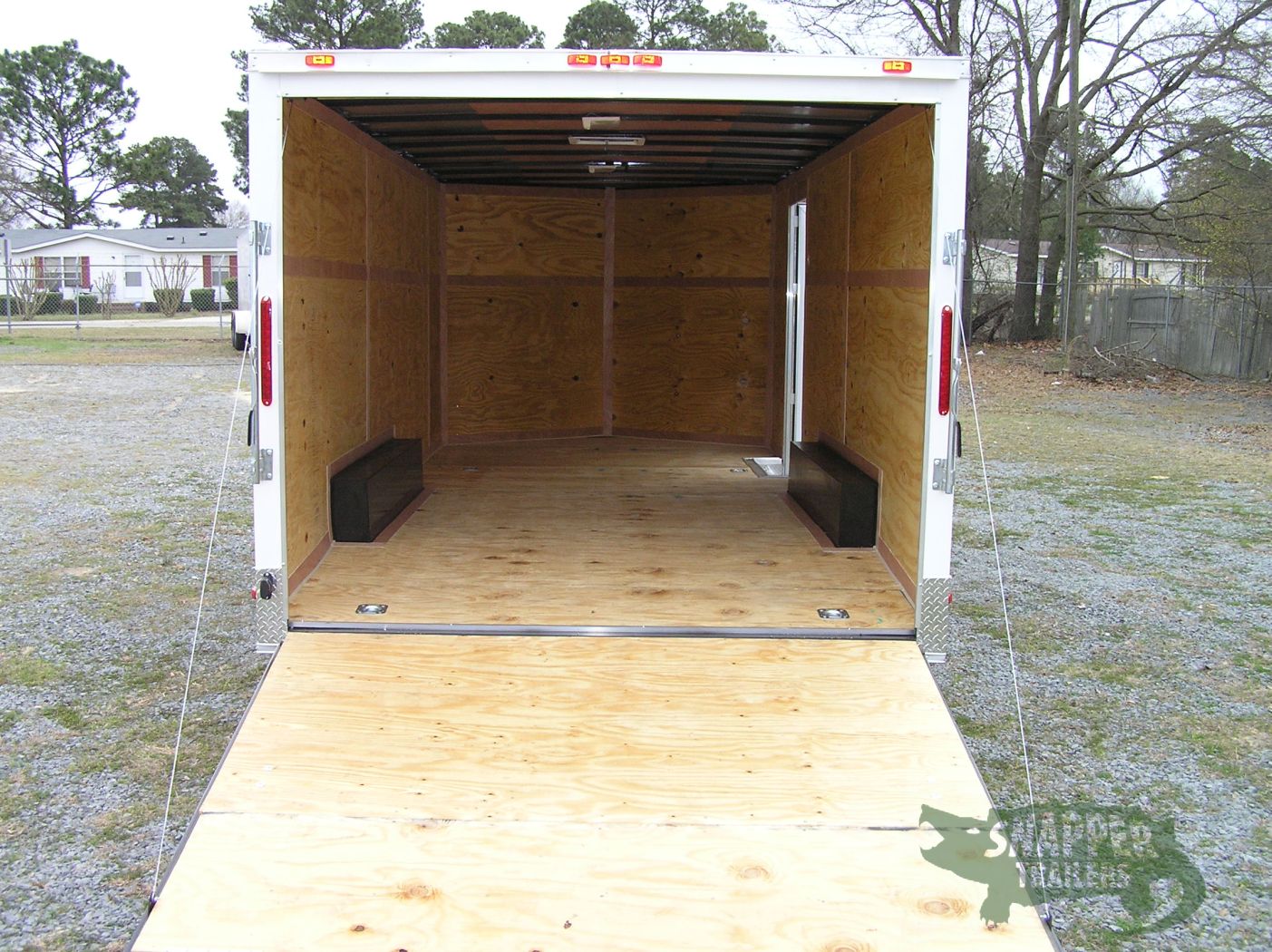 South Georgia Cargo 8.5x18 TA Trailer - White, Ramp, Side Door, ATP Trim - Image 6