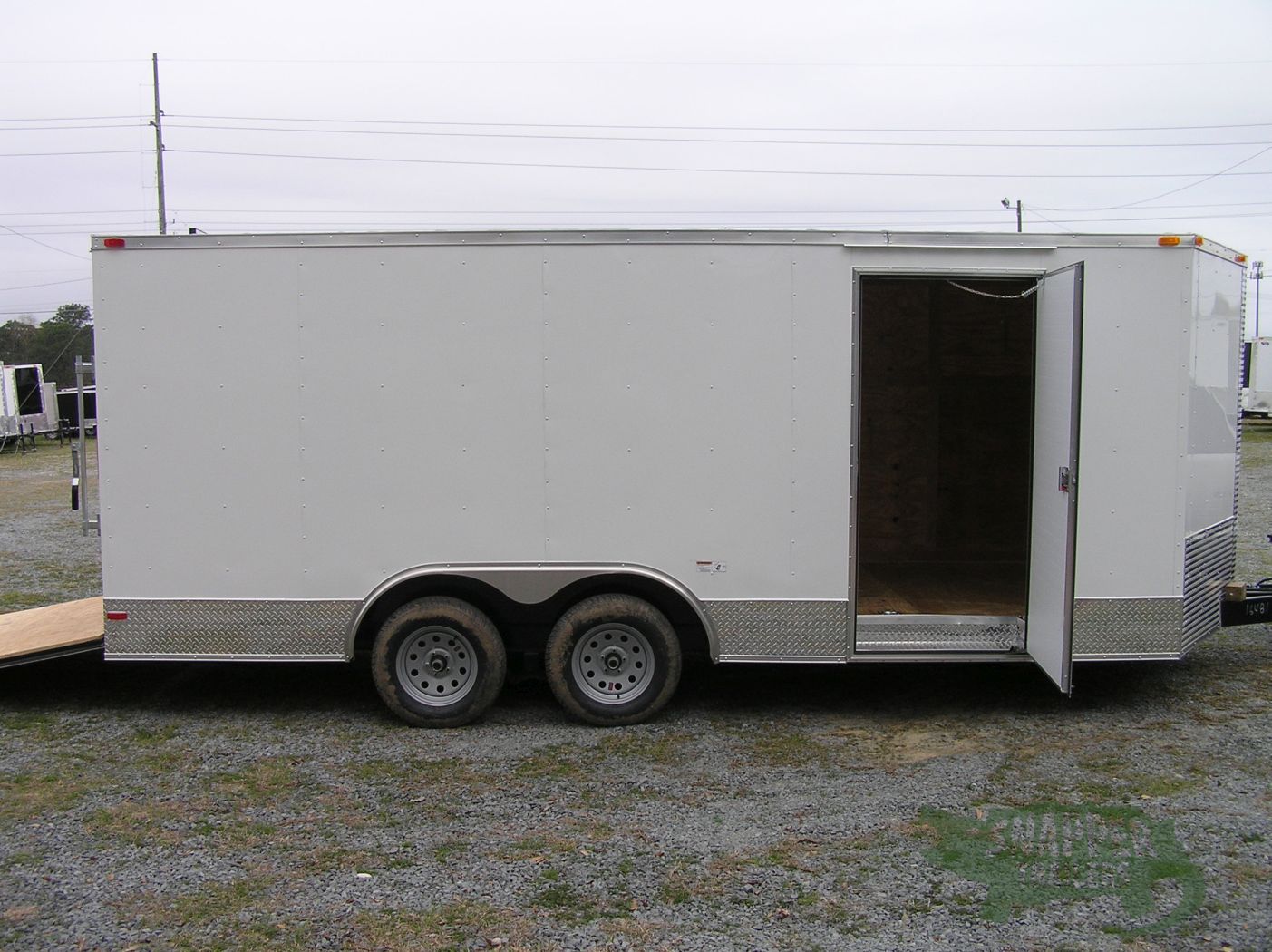 South Georgia Cargo 8.5x18 TA Trailer - White, Ramp, Side Door, ATP Trim - Image 10
