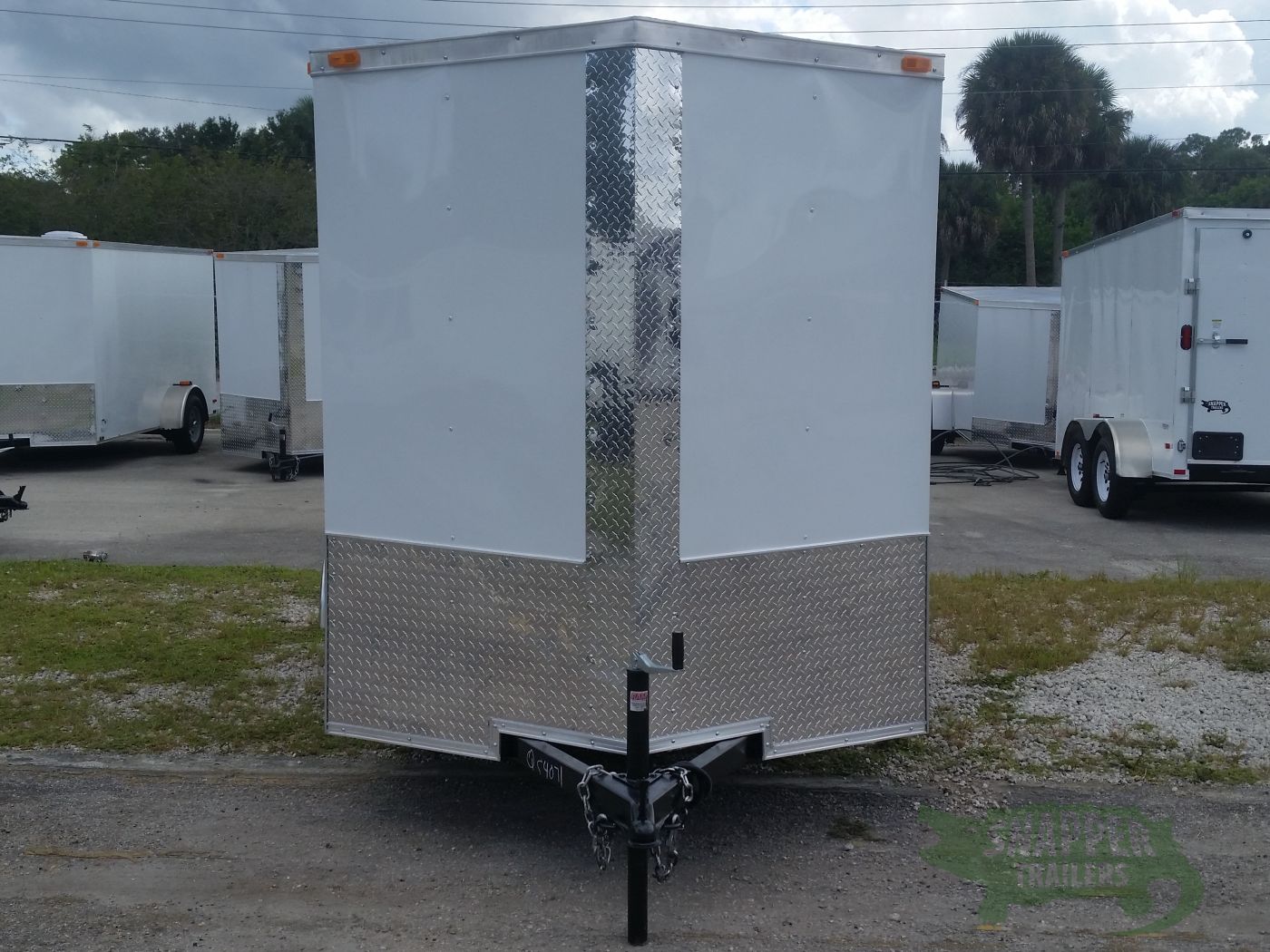 Quality Cargo 6x10 SA Trailer - White, Double Barn Doors, Side Door, Extra Height - Image 14