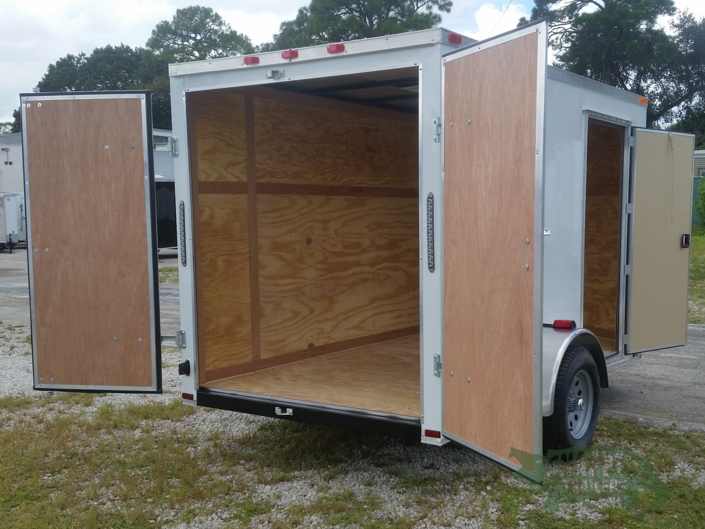 Quality Cargo 6x10 SA Trailer - White, Double Barn Doors, Side Door, Extra Height - Image 8