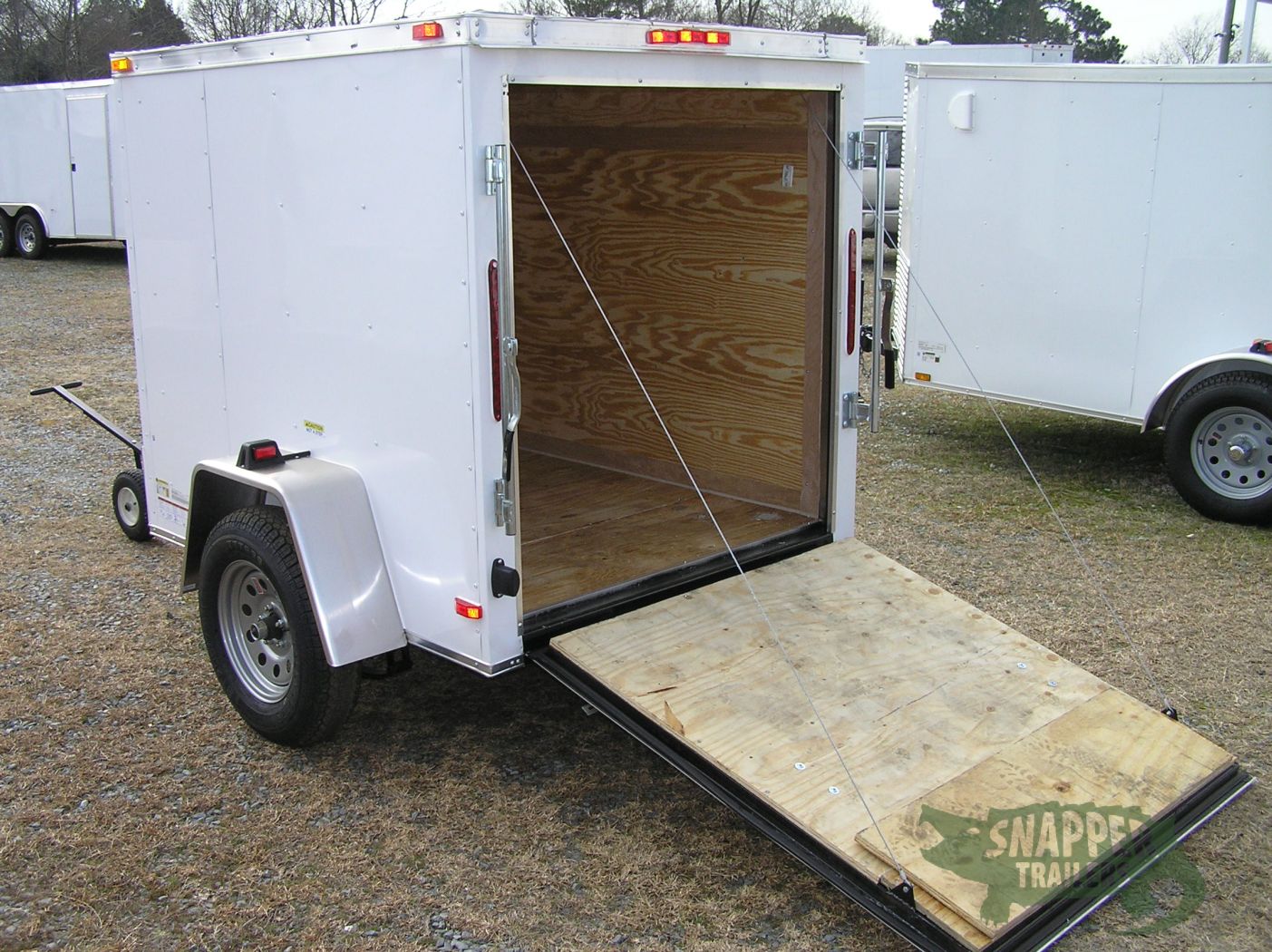 South Georgia Cargo 5x6 SA Trailer - White, Ramp - Image 4