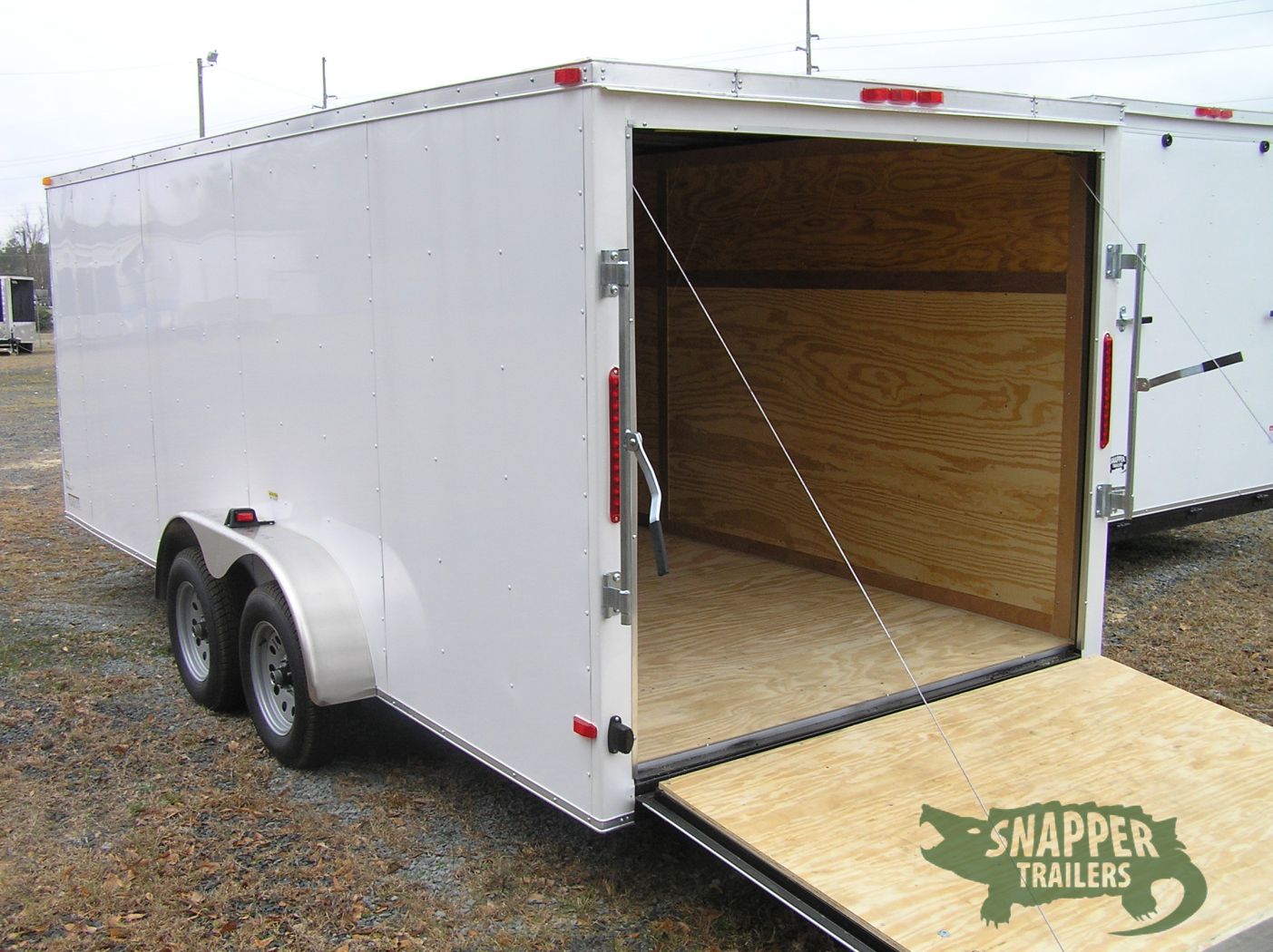 South Georgia Cargo 7x18 TA Trailer - White, Ramp, Side Door - Image 4