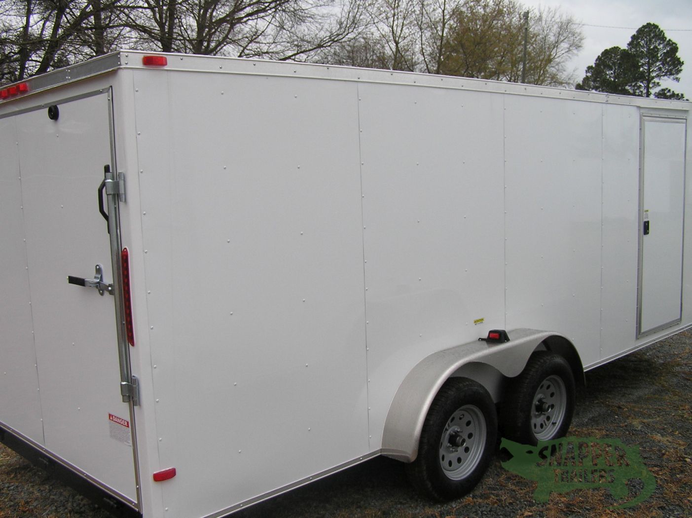 X Ta Trailer White Ramp Side Door Snapper Trailers