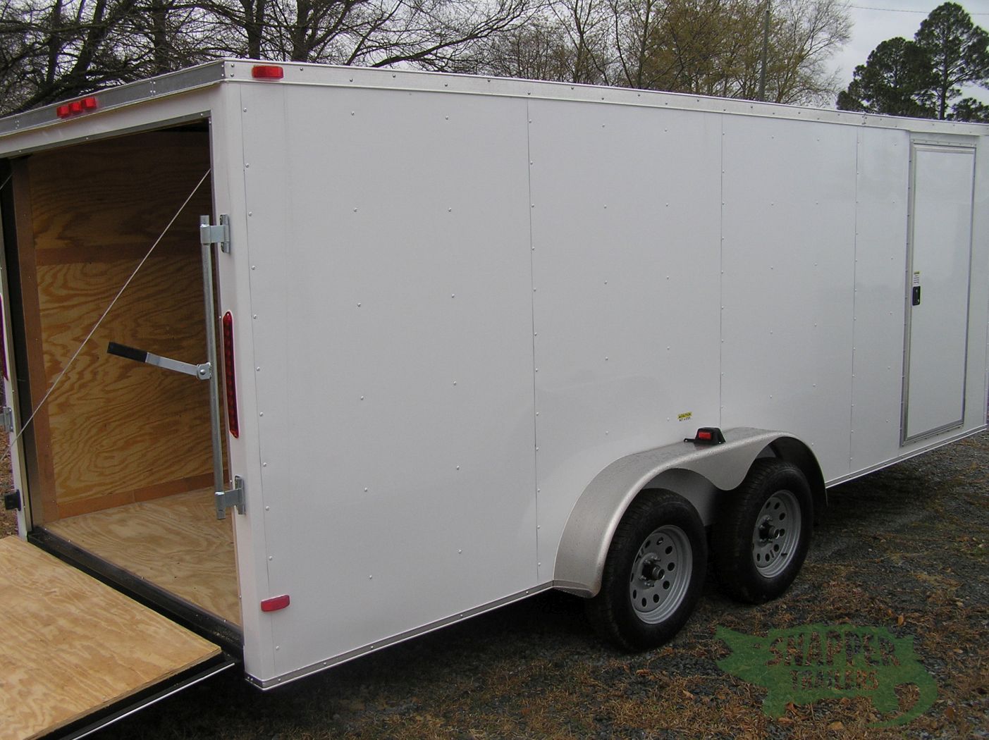 South Georgia Cargo 7x18 TA Trailer - White, Ramp, Side Door - Image 8