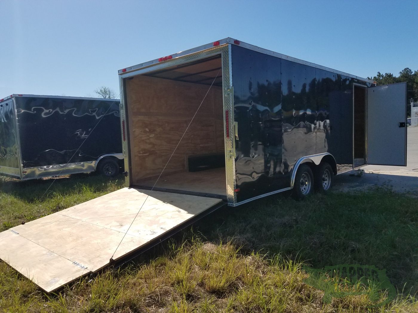 South Georgia Cargo 8.5x20 TA Trailer - Black, Ramp, Side Door, Bias Tires, Ramp in V-Nose, Access Door - Image 5