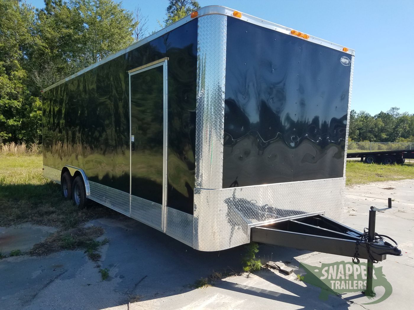 South Georgia Cargo 8.5x24 TA Trailer - Black, Ramp, Side Door, 5K Axles, Flat Front, Extra Height