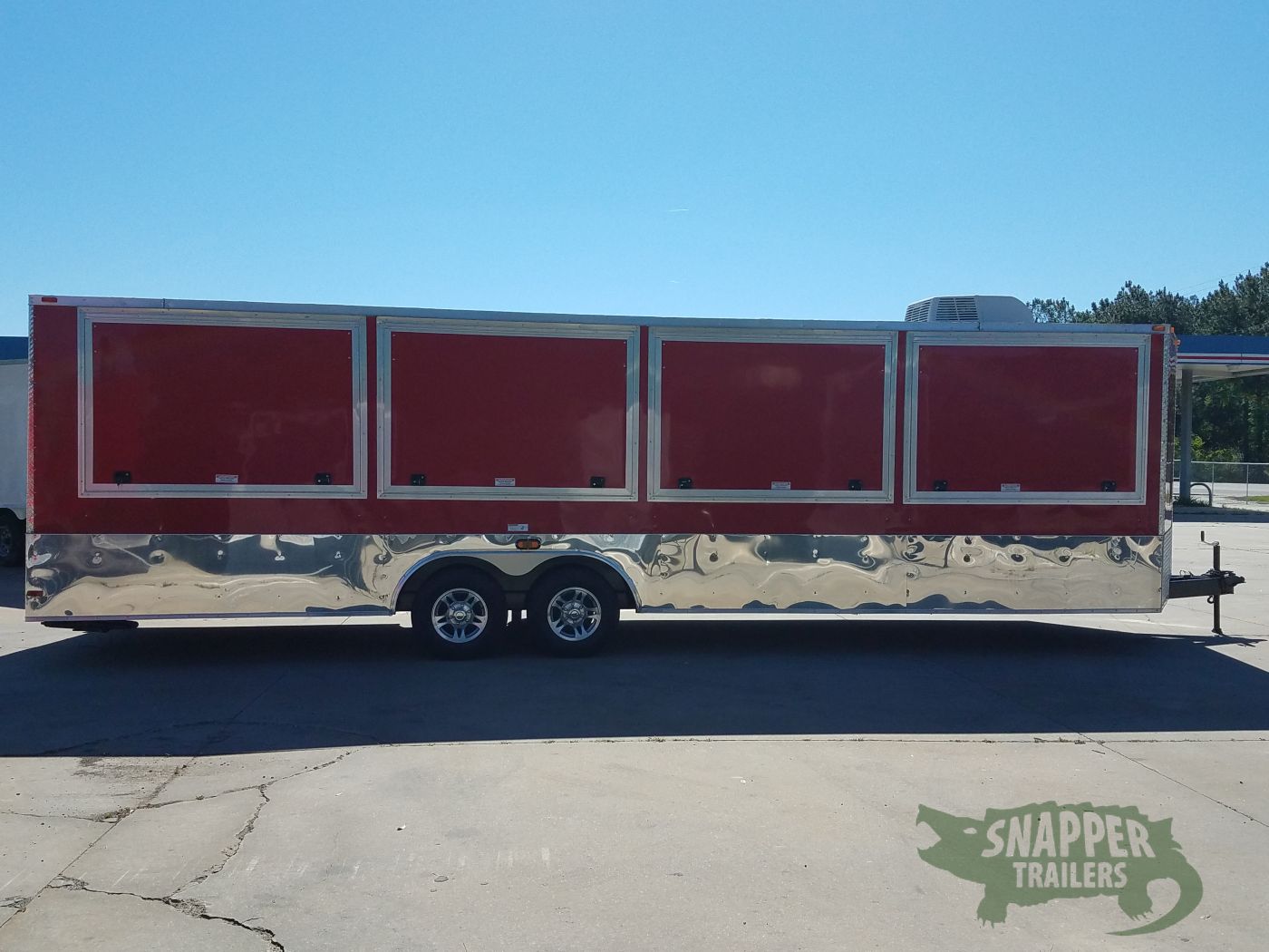 South Georgia Cargo 8.5x28 TA Trailer - Red, Concession Doors, AC, Electrical, Many Options