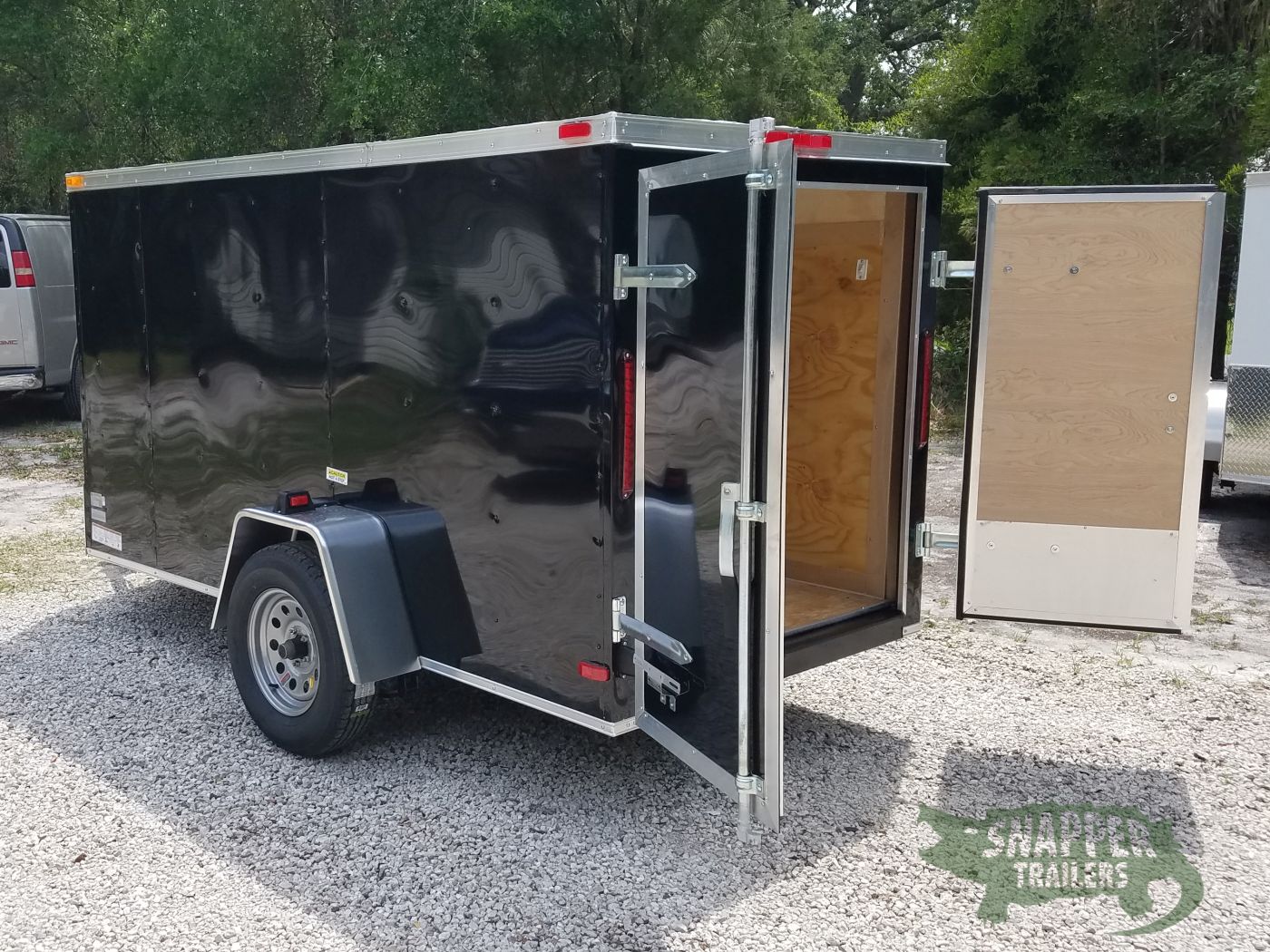 South Georgia Cargo 5x10 SA Trailer - Black, Double Doors - Image 6
