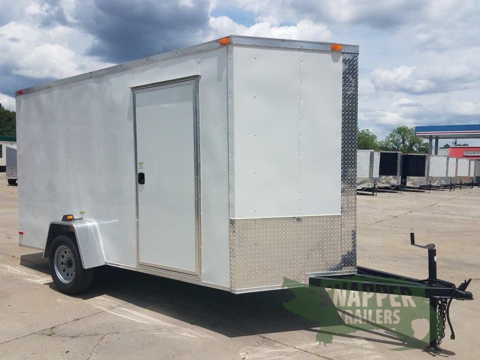 South Georgia Cargo 6x12 SA Trailer - White, Ramp, Side Door, Extra Height, Extended Tongue, E-Track - Image 10