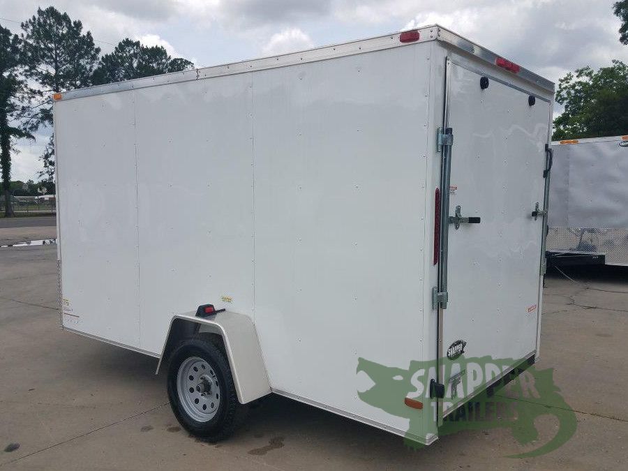 South Georgia Cargo 6x12 SA Trailer - White, Ramp, Side Door, Extra Height, Extended Tongue, E-Track - Image 4
