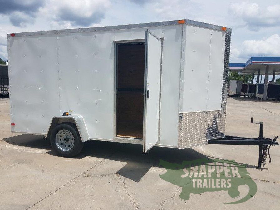 South Georgia Cargo 6x12 SA Trailer - White, Ramp, Side Door, Extra Height, Extended Tongue, E-Track - Image 8