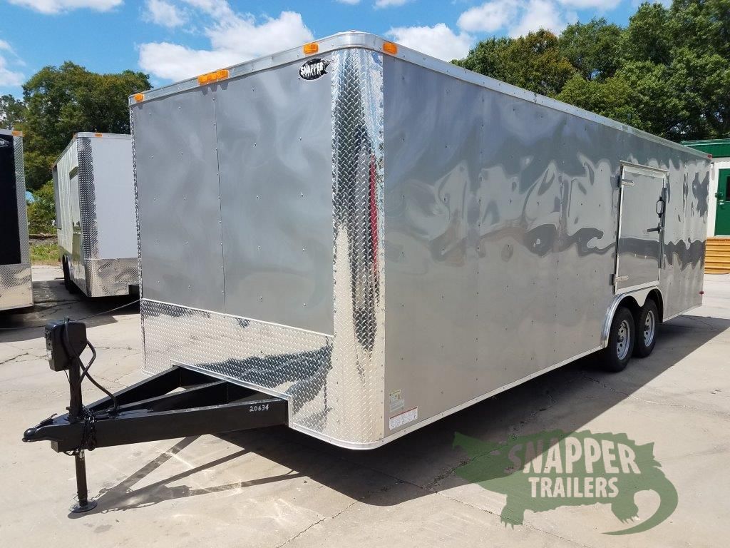 South Georgia Cargo 8.5x20 TA Trailer - Silver Frost, flat Front, Electric, Escape Door - Image 2