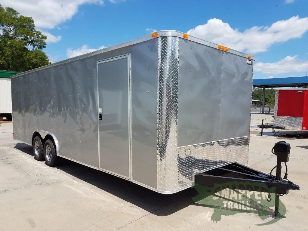 South Georgia Cargo 8.5x20 TA Trailer - Silver Frost, flat Front, Electric, Escape Door - Image 10