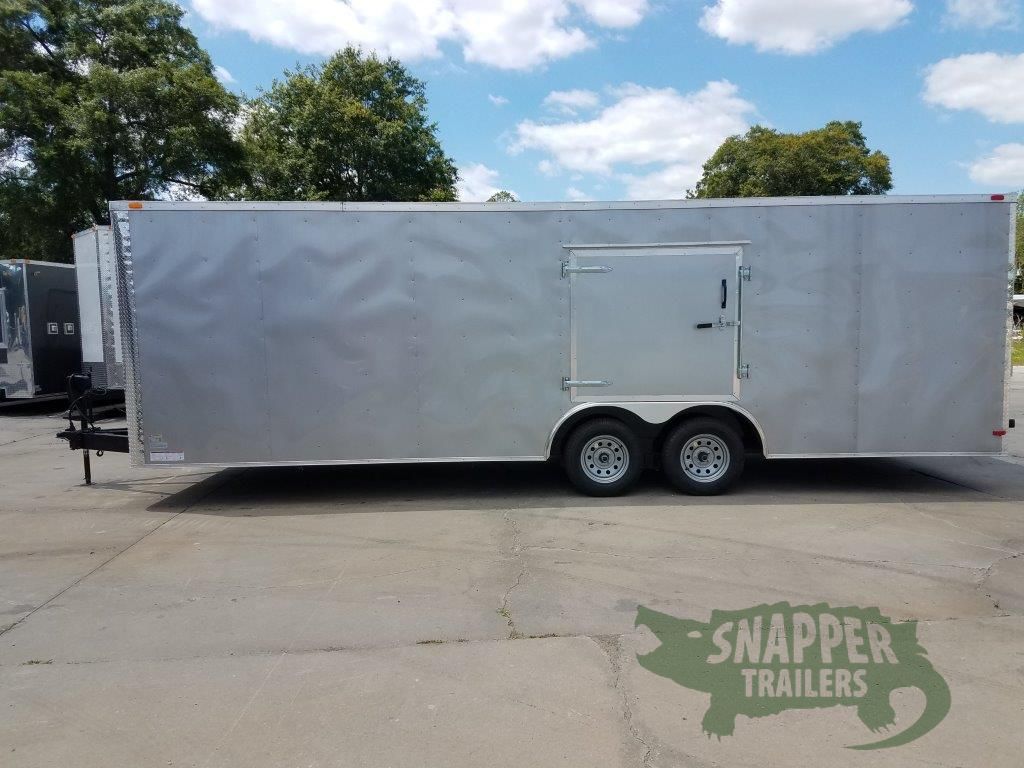South Georgia Cargo 8.5x20 TA Trailer - Silver Frost, flat Front, Electric, Escape Door - Image 4