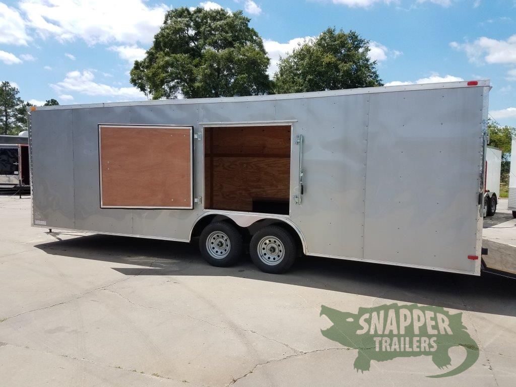 South Georgia Cargo 8.5x20 TA Trailer - Silver Frost, flat Front, Electric, Escape Door - Image 3