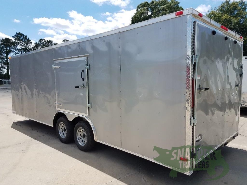 South Georgia Cargo 8.5x20 TA Trailer - Silver Frost, flat Front, Electric, Escape Door - Image 5