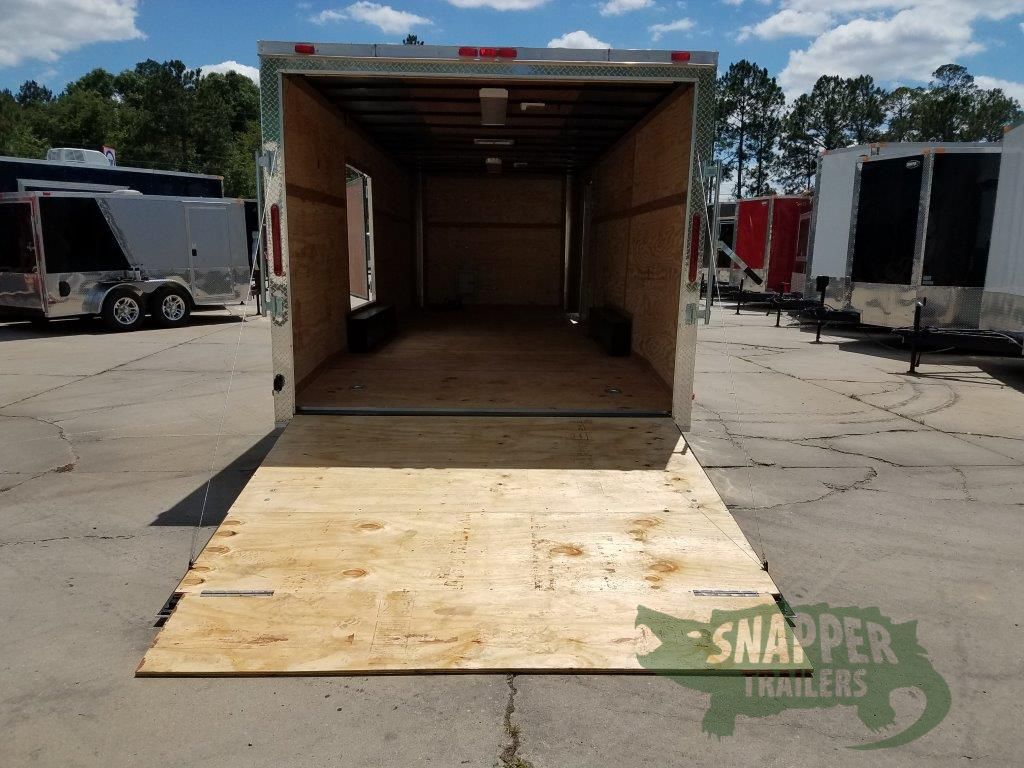South Georgia Cargo 8.5x20 TA Trailer - Silver Frost, flat Front, Electric, Escape Door - Image 6