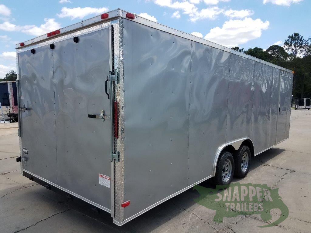 South Georgia Cargo 8.5x20 TA Trailer - Silver Frost, flat Front, Electric, Escape Door - Image 8