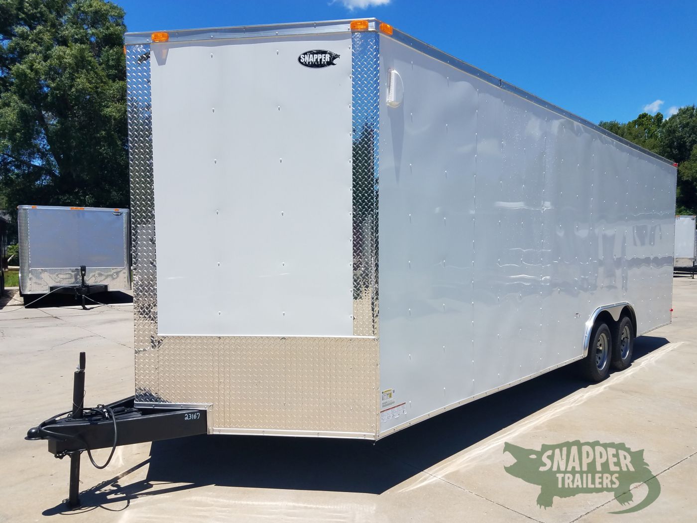 South Georgia Cargo 8.5x24 TA Trailer - White, Ramp, Side Door, Extra Height, Bias - Image 2