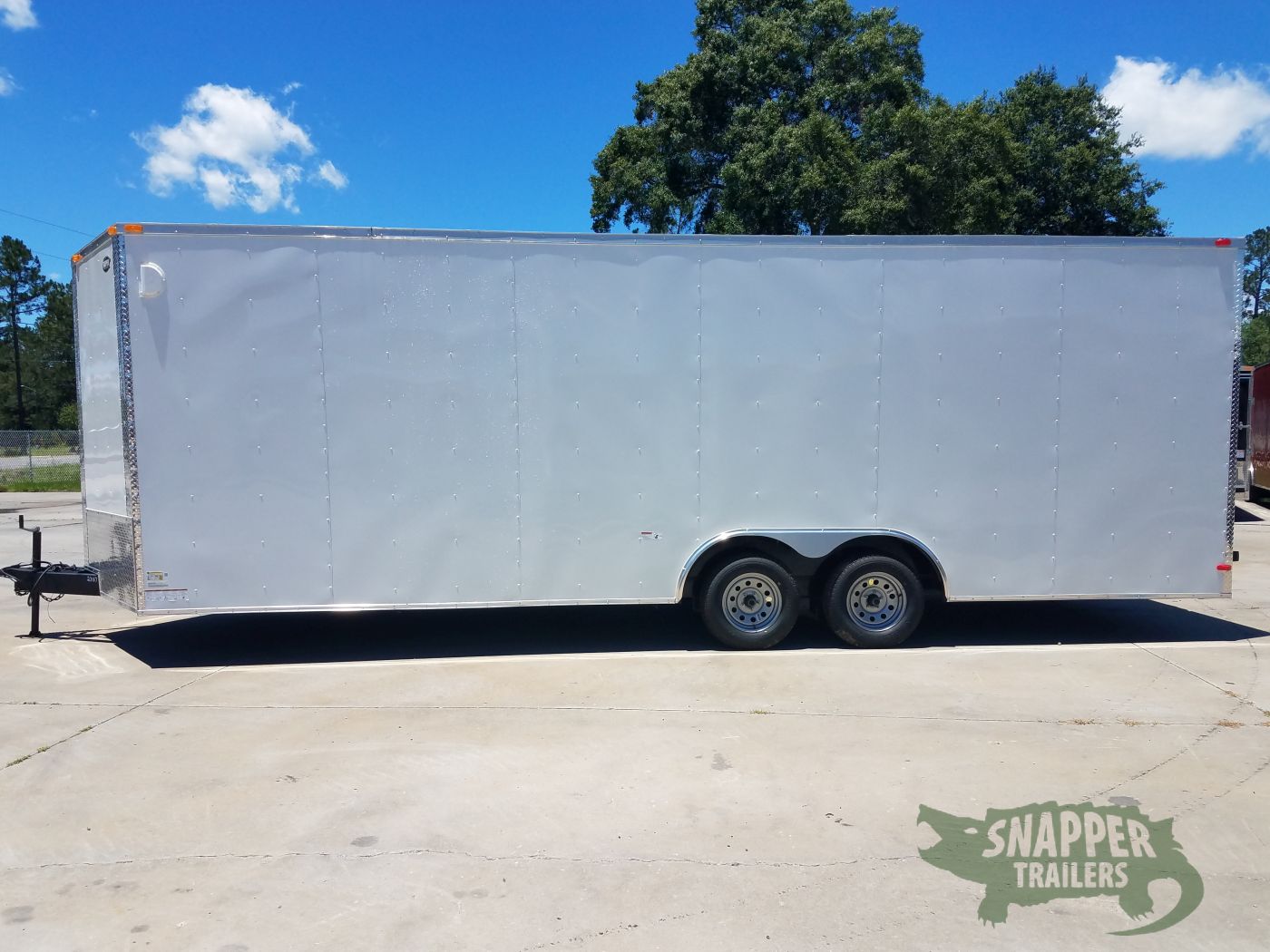 South Georgia Cargo 8.5x24 TA Trailer - White, Ramp, Side Door, Extra Height, Bias - Image 3