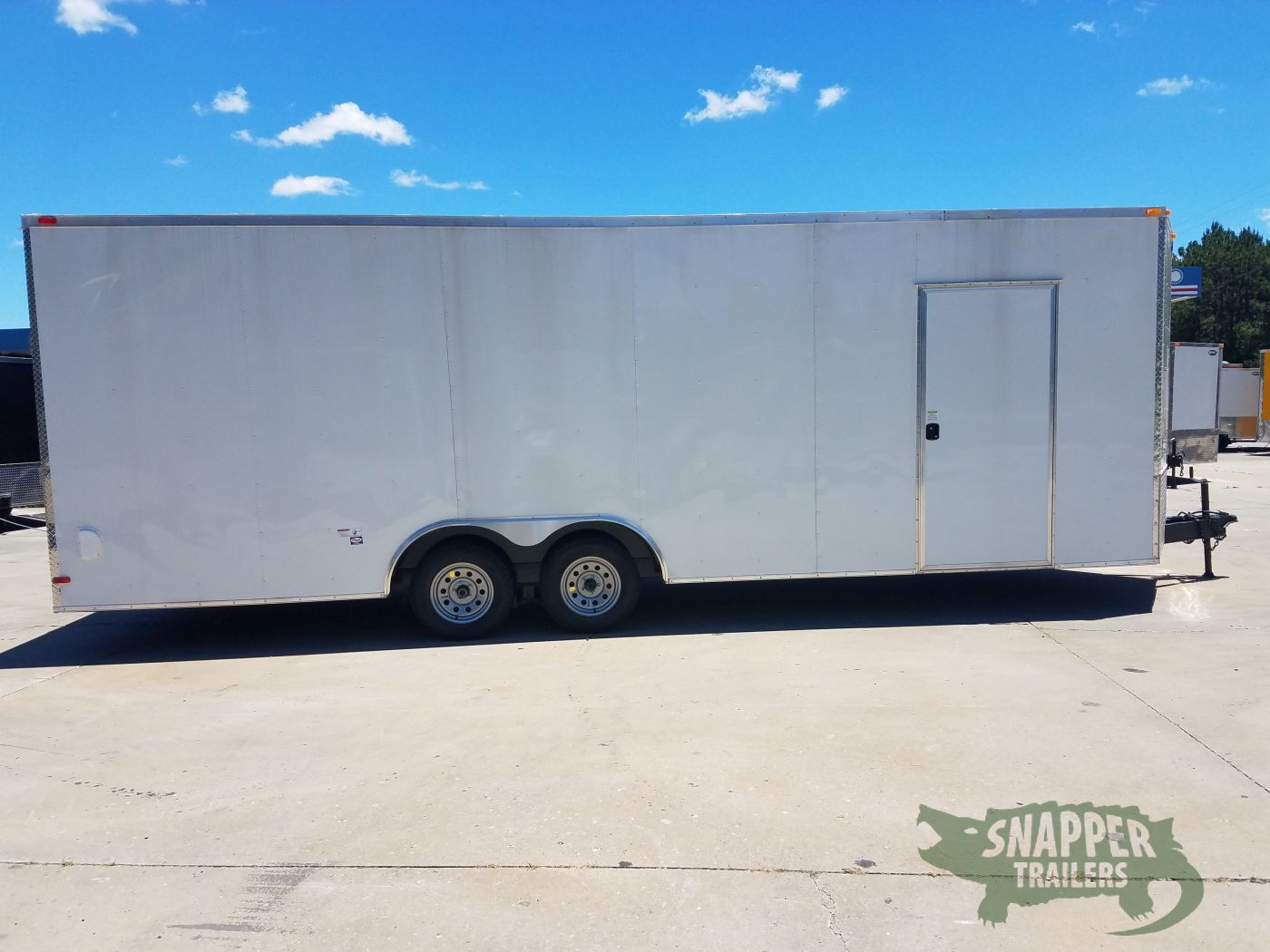South Georgia Cargo 8.5x24 TA Trailer - White, Ramp, Side Door, Extra Height, Bias