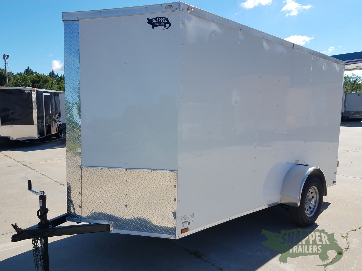 Quality Cargo 6x12 SA Trailer - White, Double Doors, Side Door, Extra Height, Side Vents - Image 2